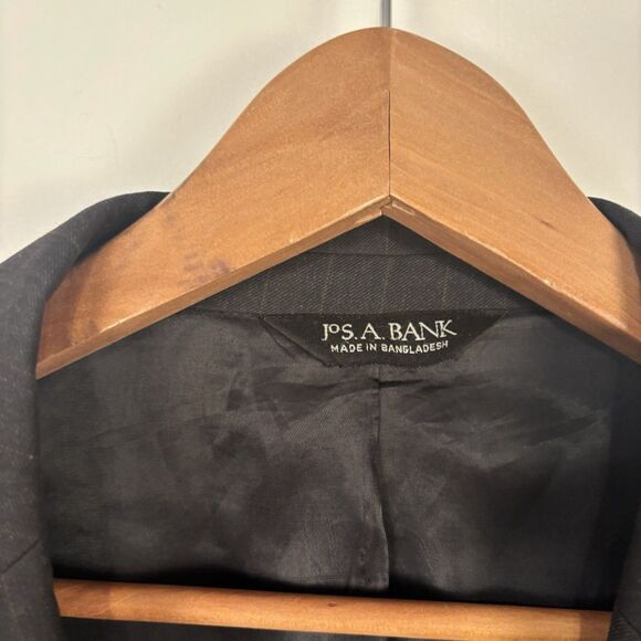 Jos A Bank Mens 43R Navy Blue Pinstripe Suit Blazer Pants 2 Piece Wool READ - Picture 6 of 15